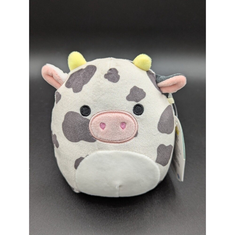 Kellytoy Squishmallows Colin 5" Black & White Spotted Cow Plush Easter 2022 NWT